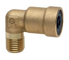 Соединитель трубки ПВХ,полиамид d=6мм (наружная резьба) М10х1.5 угольник латунь CAMOZZI